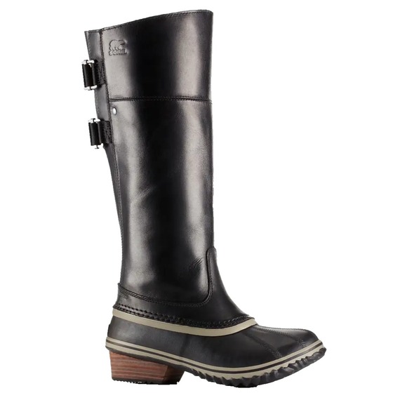 Sorel Shoes - Sorel Slimpack Riding Tall II Boots Black Leather Womens 7.5 UK 5.5 EU 38.5